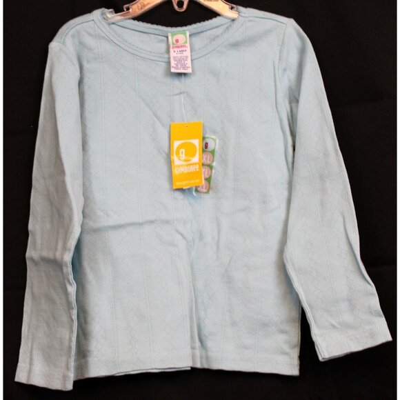 NEW 2001 Gymboree Sweet Chic Light Blue Shirt Stripe Diamond Long sleeve Sz XL 6 - Picture 1 of 5